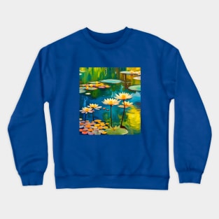 Water Lilies (tribute to Monet) Crewneck Sweatshirt